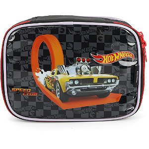 Estojo box tecido hot wheels g 1ziper pt. - luxcel (unidade)