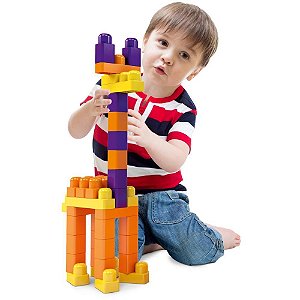 Brinquedo para montar mais blocos v 60pcs - dismat (unidade)