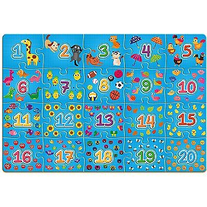 Quebra-cabeca madeira contando do 1 ao 20 40pcs - brinc. de crianca (unidade)