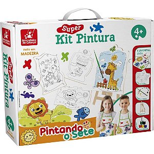 Brinquedo para colorir pintando o sete c/04 telas - brinc. de crianca (unidade)