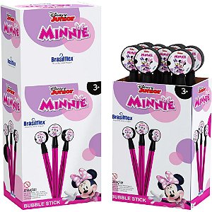 Bolha de sabao minnie bubble stick 130ml - brasilflex (cx.c/08)