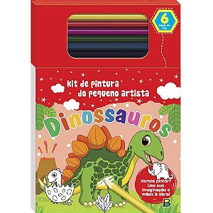Livro infantil colorir kit dinossauros c/lapis 80pag - todolivro (unidade)
