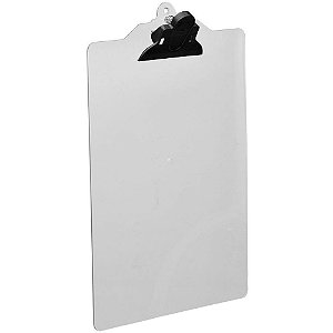 Prancheta plastica a4 c/prend.plastico cristal - carbrink (unidade)