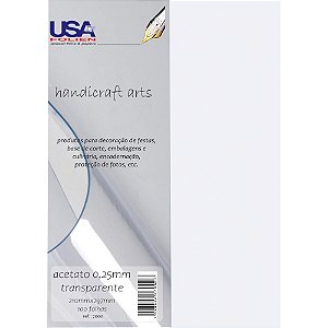 Capa para encadernacao a4 acetato cristal 0,25mm - usa folien (pct.c/100)