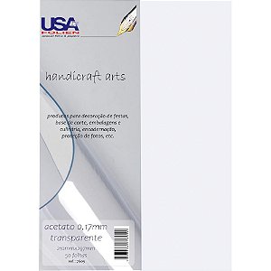 Capa para encadernacao a4 acetato cristal 0,17mm - usa folien (pct.c/50)