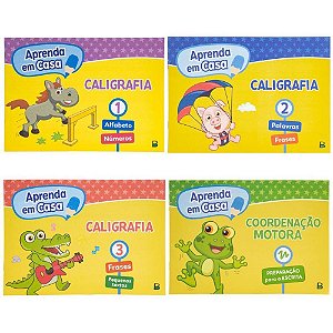 Livro caligrafia aprenda em casa calig.i 14p - todolivro (pct.c/12)