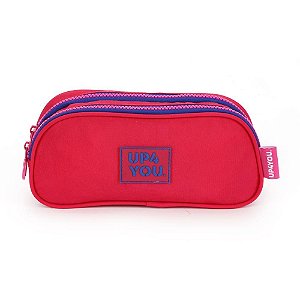 Estojo duplo tecido up4you pink - luxcel (unidade)