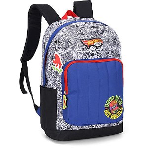 Mochila hot wheels skate g branco - luxcel (unidade)