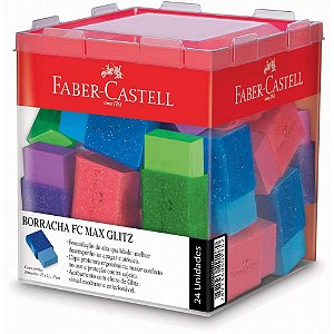 Borracha colorida fc max glitz 6 cores (s) - faber-castell (dp.c/24)