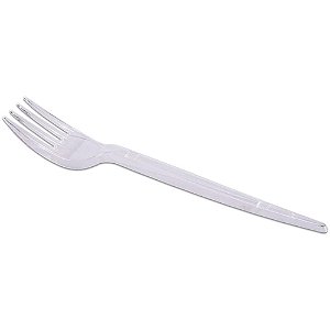 Talher descartavel garfo plast. refeicao cristal - prafesta (pct.c/50)