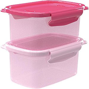 Pote plastico conj.2pt c/trava degrade 460ml - nitron (kit)