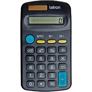 Calculadora de bolso 8 dig. preta basic solar - leonora (unidade)