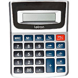 Calculadora de mesa 8 dig. prata office c/bateria - leonora (unidade)