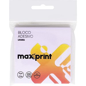 Bloco de recado autoadesivo 76x76mm hope lavanda 100f - maxprint (unidade)