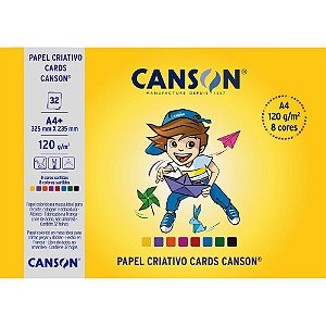 Bloco para educacao artistica estudante a4+ 120g 32f 8cores - canson (bloco)