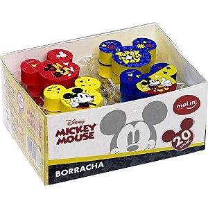 Borracha decorada mickey 4 modelos - molin (cx.c/20)