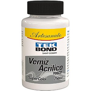 Produto para artesanato verniz acrilico fosco 250ml - tekbond (pct.c/03)