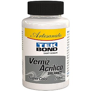 Produto para artesanato verniz acrilico brilhant 250ml - tekbond (pct.c/03)
