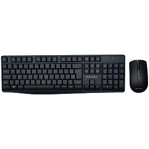 Kit perifericos teclado+mouse sem fio preto - multi (kit)