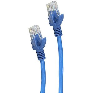 Cabo de rede patch cord cat6/utp 3m. azul - flex (unidade)