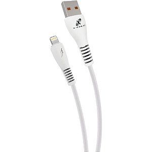 Cabo usb ios branco 5.0a 1.0mts - flex (unidade)