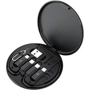 Adaptador kit 6x1 60w preto - flex (kit)