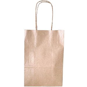 Sacola para presente kraft p 21x15x8cm - gala embalagens (pct.c/10)