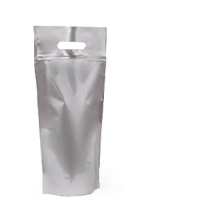 Embalagem para garrafa sacola lam. prata 19x43x4cm - cromus (pct.c/10)