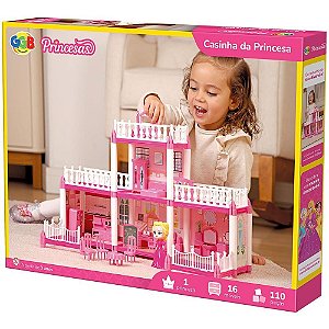 Casinha de boneca casinha da princesa 110pcs - ggb plast (unidade)