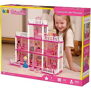 Casinha de boneca castelinho da princesa 160pcs - ggb plast (unidade)