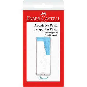 Apontador com deposito tons pastel blister (s) - faber-castell (cx.c/24)