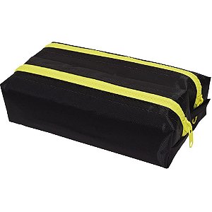 Estojo duplo nylon 70 preto c/neon tratorad - reflex (pct.c/04)