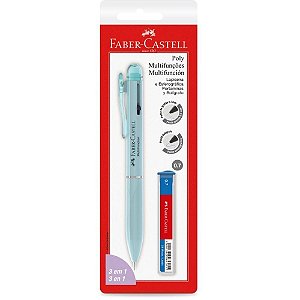 Lapiseira 0.7mm poly lapiseira/caneta 3em1 mix - faber-castell (cx.c/24)
