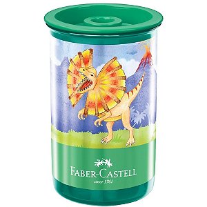 Apontador com deposito dinossauro 2 modelos cartela - faber-castell (cx.c/12)