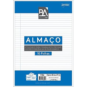 Papel almaco basic art c/pauta margem c/16f - jandaia (cx.c/60)
