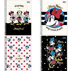 Caderno 01x1 capa dura minnie 80fls. fit - tilibra (pct.c/04)