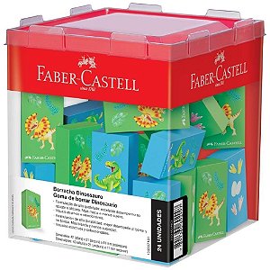 Borracha colorida dinossauro 2 modelos - faber-castell (dp.c/24)