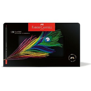 Lapis de cor redondo supersoft 120 cores lata - faber-castell (pct.c/02)