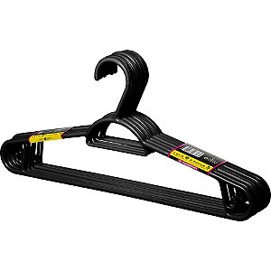 Cabide adulto leve 6 pague 5 preto - sanremo (kit)