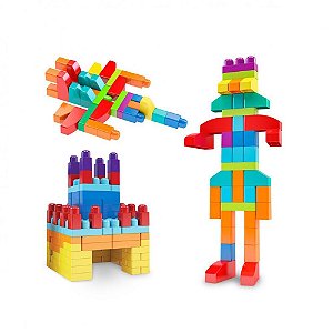 Brinquedo para montar sacola const.blocolandia  80p - dismat (unidade)