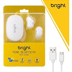 Fone de ouvido bluetooth max sound branco - bright (unidade)