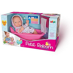 Boneca petit reborn banho 25cm - milk (unidade)