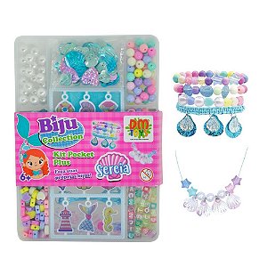 Bijuteria e micanga biju collection sereia pocket - dm toys (kit)