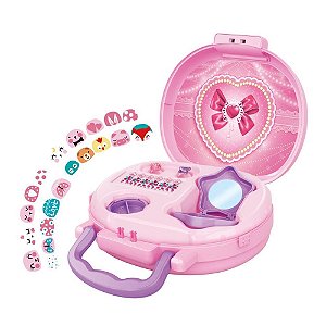 Maquiagem e beleza infantil fashion unha mania maleta 14pc - dm toys (kit)