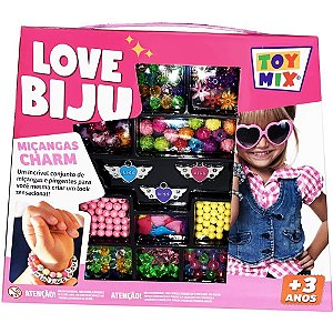 Bijuteria e micanga love biju charm 160pcs+fio - toy mix (unidade)