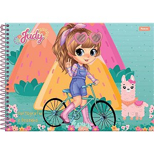 Caderno desenho univ capa dura judy 80fls. - foroni (pct.c/05)