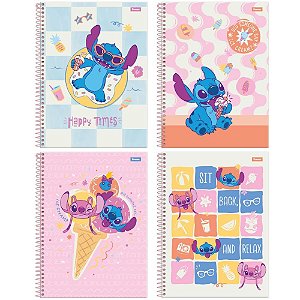 Caderno 10x1 capa dura stitch 160fls. - foroni (pct.c/04)