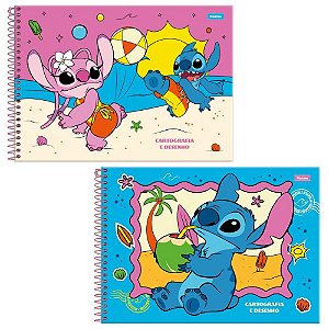 Caderno desenho univ capa dura stitch 80fls. - foroni (pct.c/05)