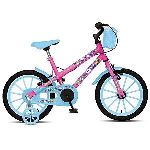 Bicicleta infantil aro 16 aurora fest rosa neon - colli bike (unidade)