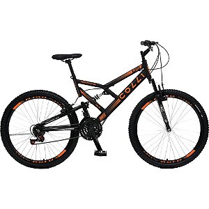 Bicicleta aro 26 aero preto fosco/laranj - colli bike (unidade)